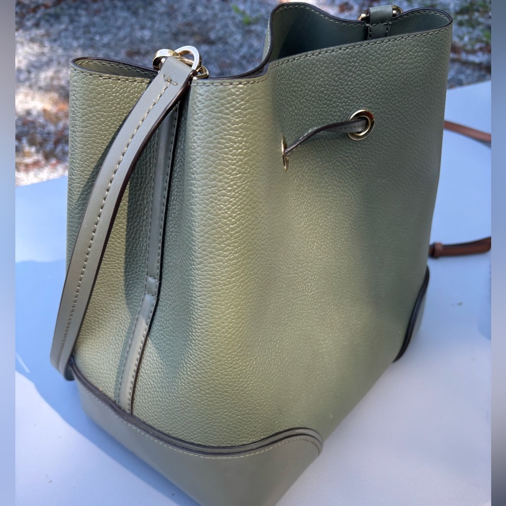Michael Kors Sage Green Leather Shoulder Bag - Picture 2 of 3